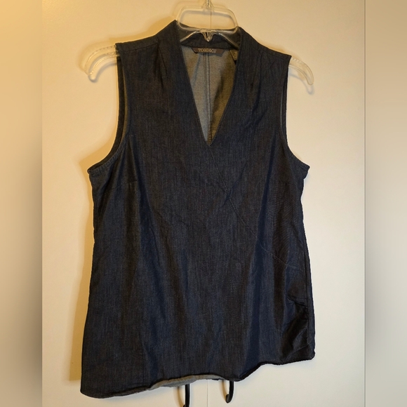 Toad&Co Tops - Toad&Co Short Sleeved Denim Top Size Medium